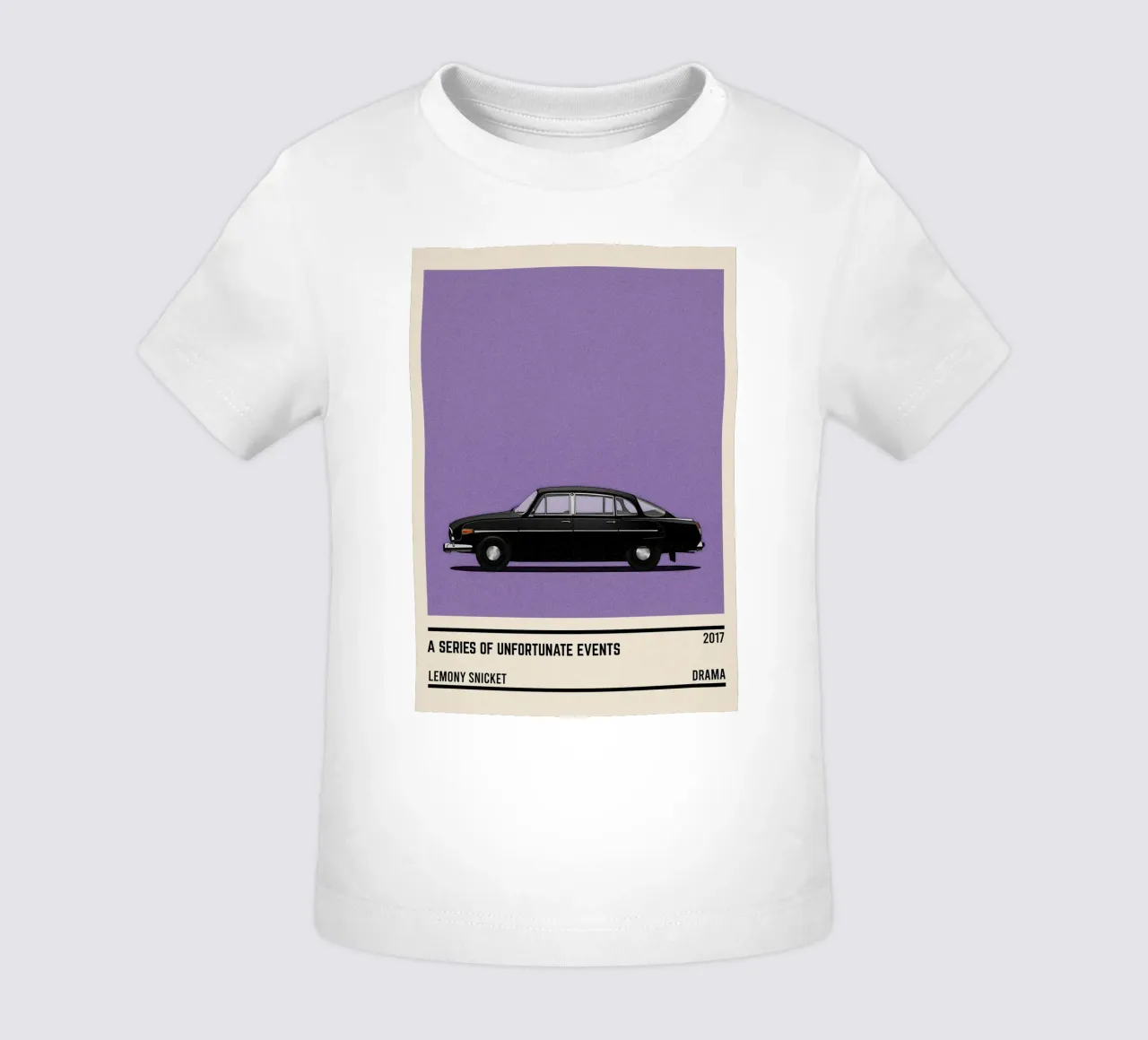 A Series of Unfortunate Events car maglietta neonato da TheArtstudio