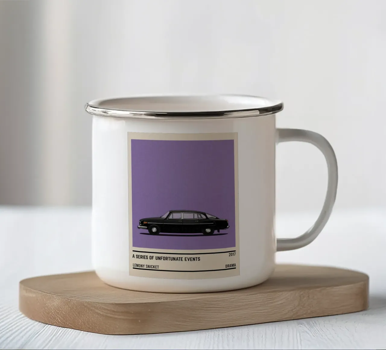 A Series of Unfortunate Events car tazza in smalto da TheArtstudio