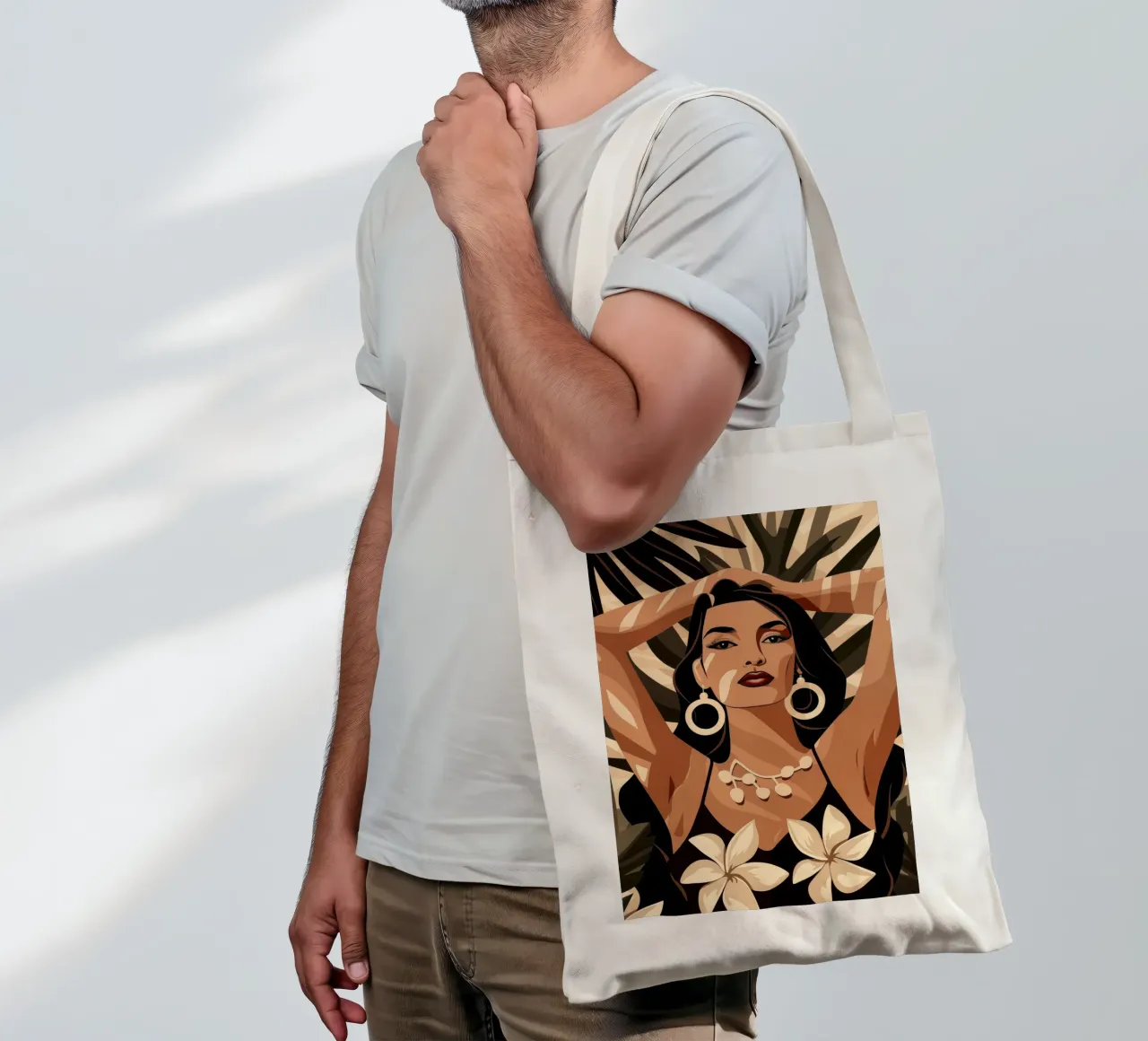 Una volta nei mari del sud e non più in stile bohémien borsa in juta da Autofocus