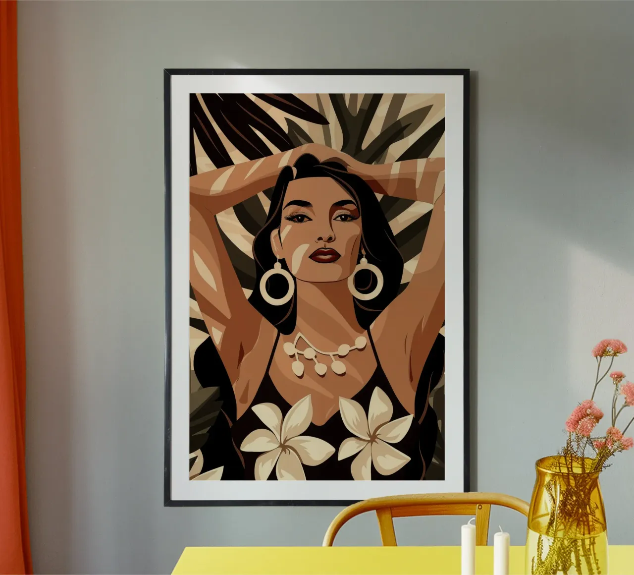 Una volta nei mari del sud e non più in stile bohémien poster con telaio in alluminio da Autofocus