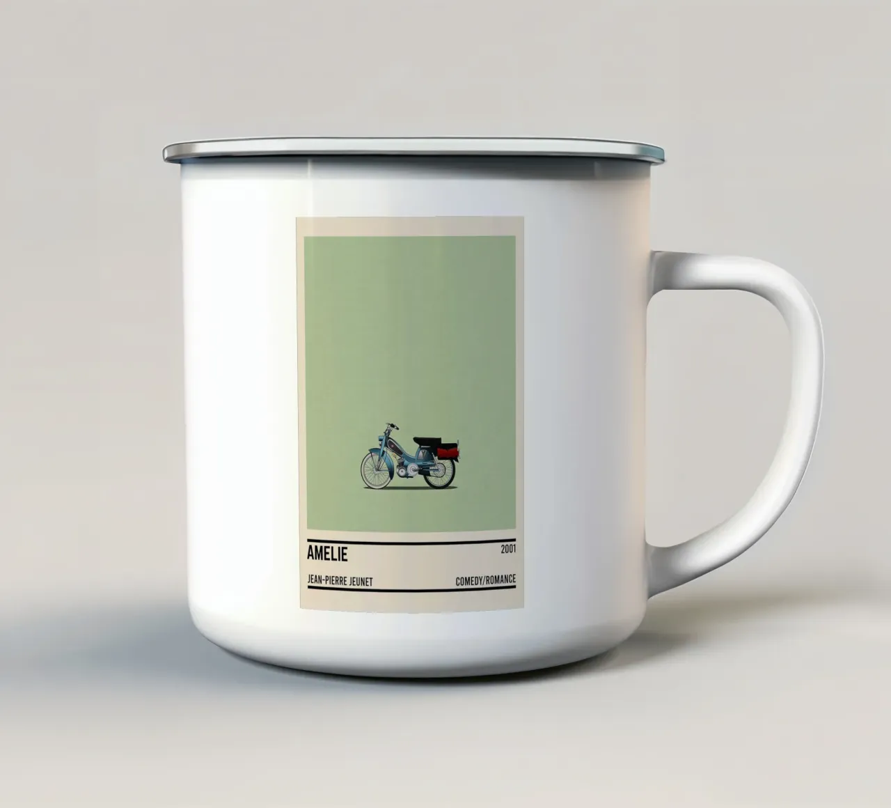 Amelie bike movie tazza in smalto da TheArtstudio