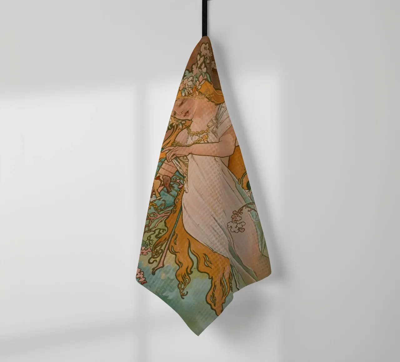 Alfons Mucha - Saisons : Printemps torchon de ARTOTHEK