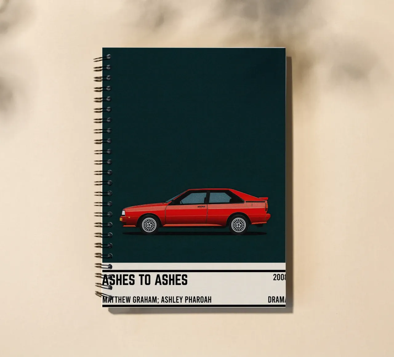 Ashes to ashes car spiral notebook by TheArtstudio