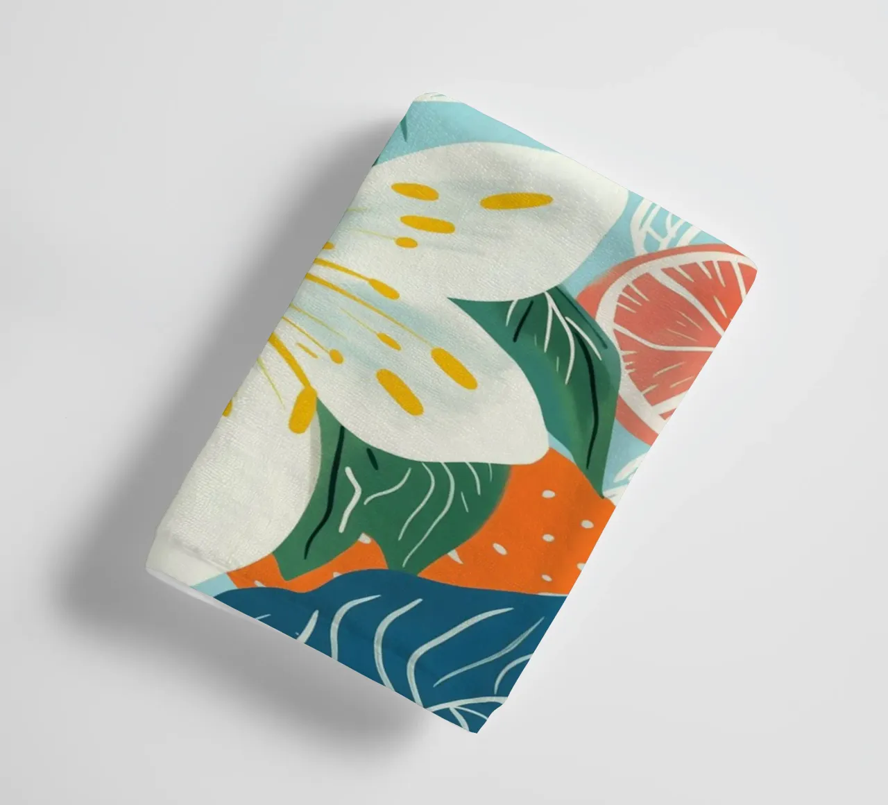 Uno spettacolo pirotecnico di frutta e fiori tropicali asciugamano da bagno da Autofocus