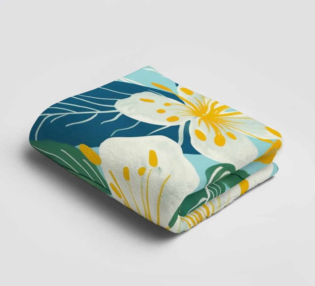 Uno spettacolo pirotecnico di frutta e fiori tropicali asciugamano da bagno da Autofocus