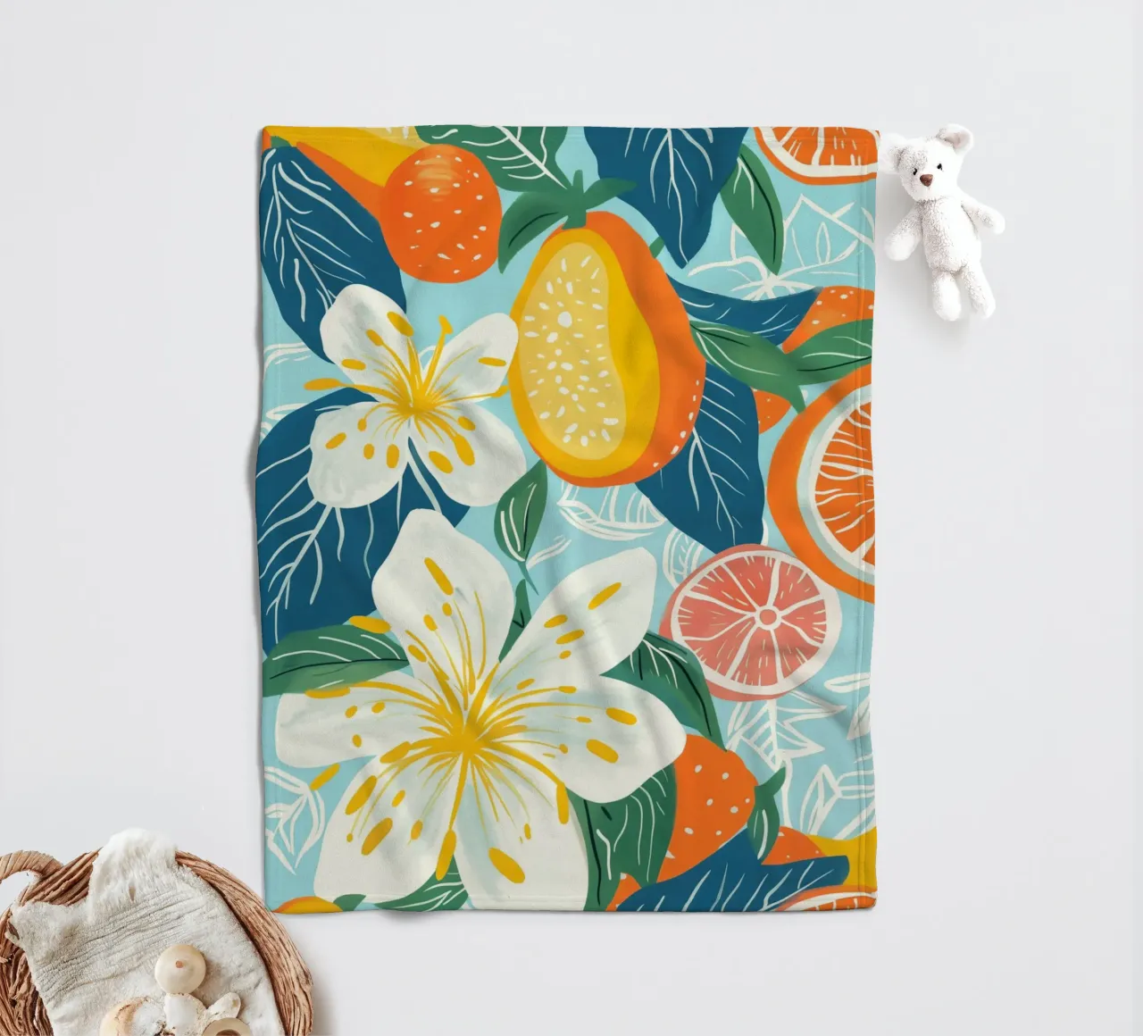 Uno spettacolo pirotecnico di frutta e fiori tropicali coperta in pile da Autofocus