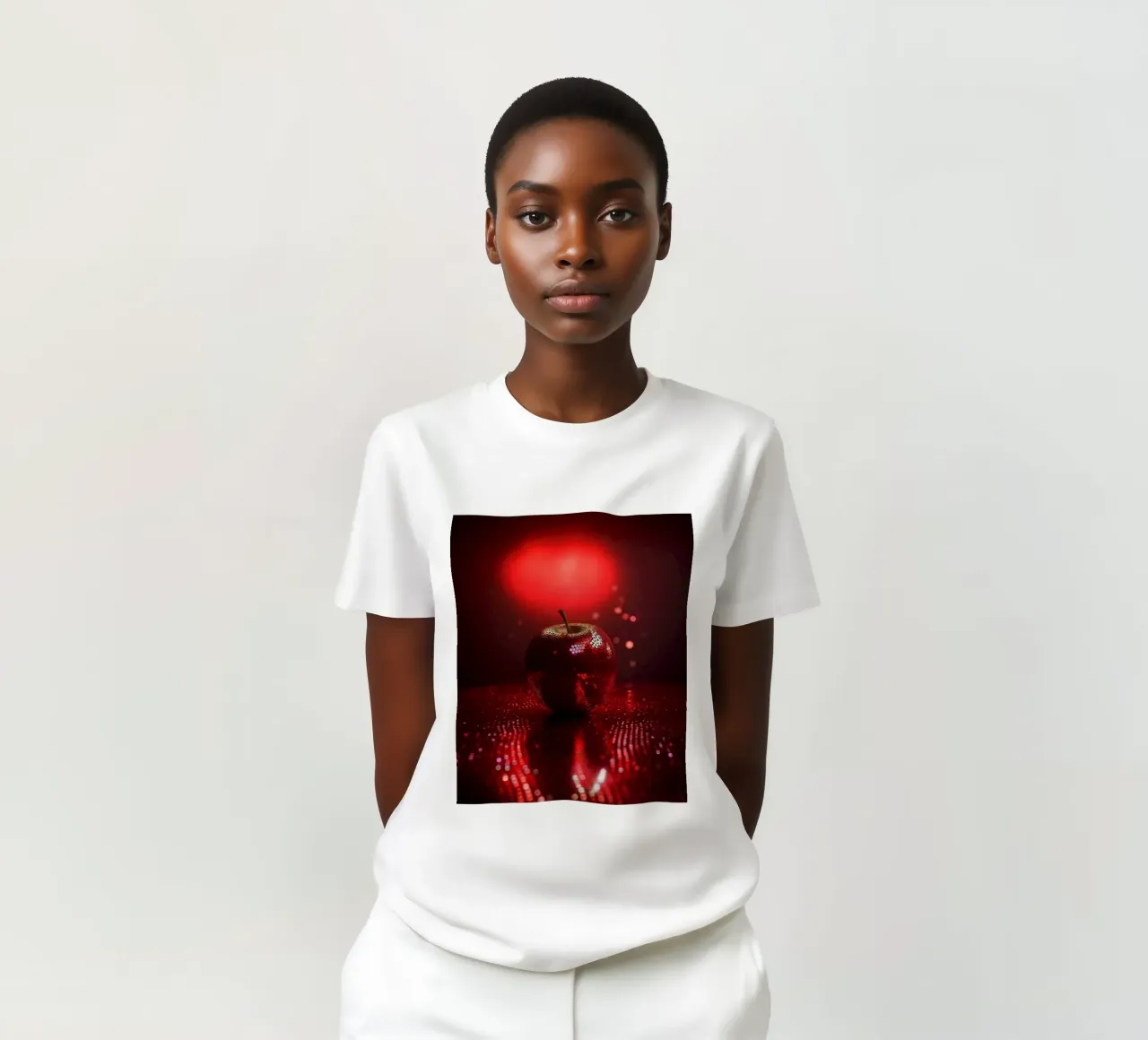 Sparkling Devils Red Hot Disco Night Ball Apple t-shirt da Modern Muse
