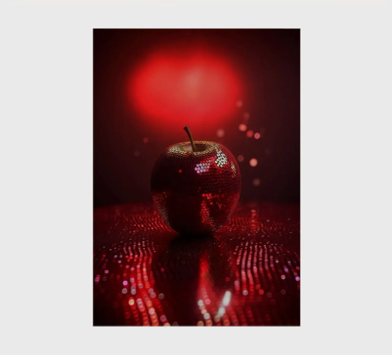 Sparkling Devils Red Hot Disco Night Ball Pomme carnet de notes de Modern Muse