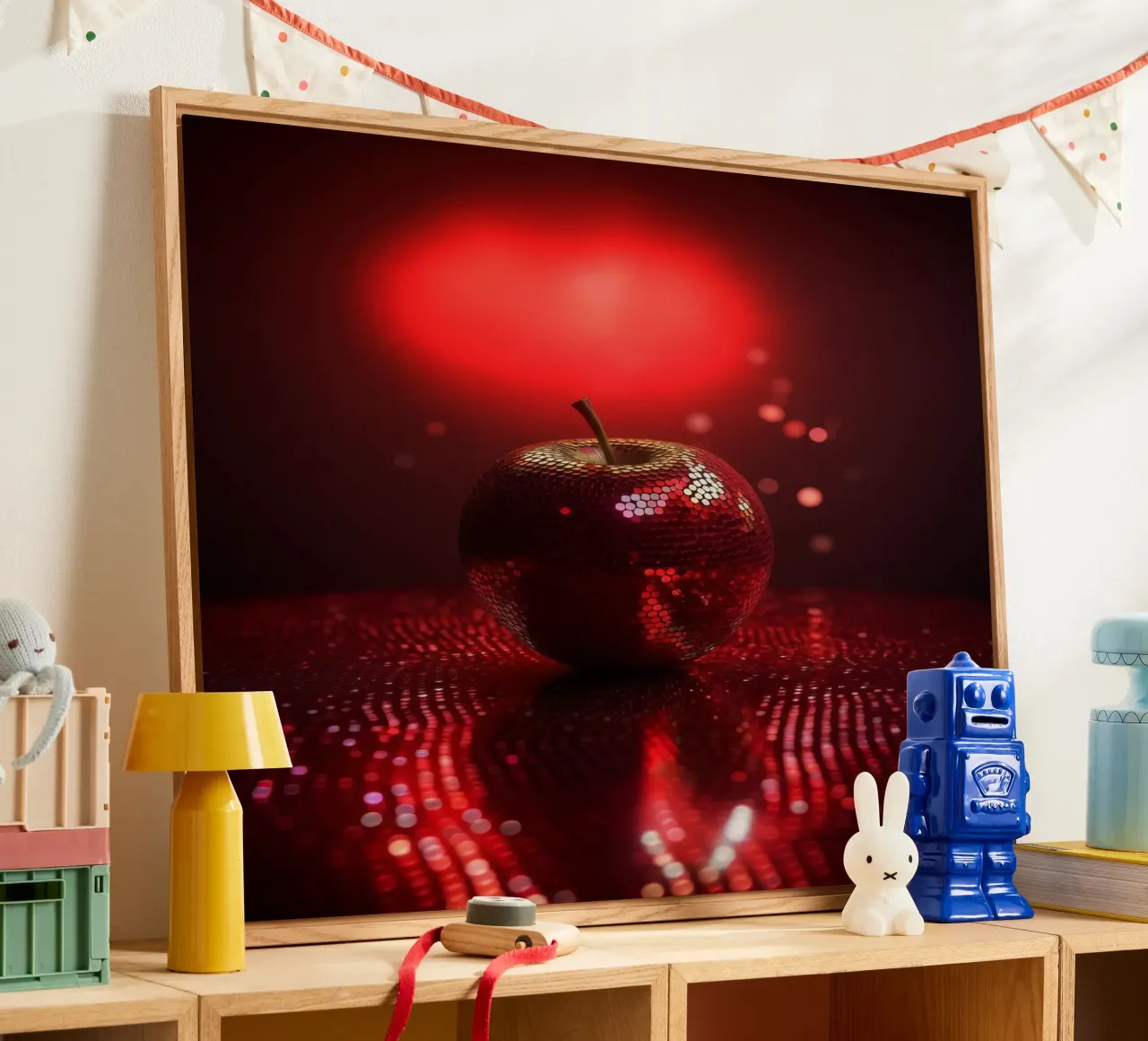 Sparkling Devils Red Hot Disco Night Ball Apple plexiglass da Modern Muse