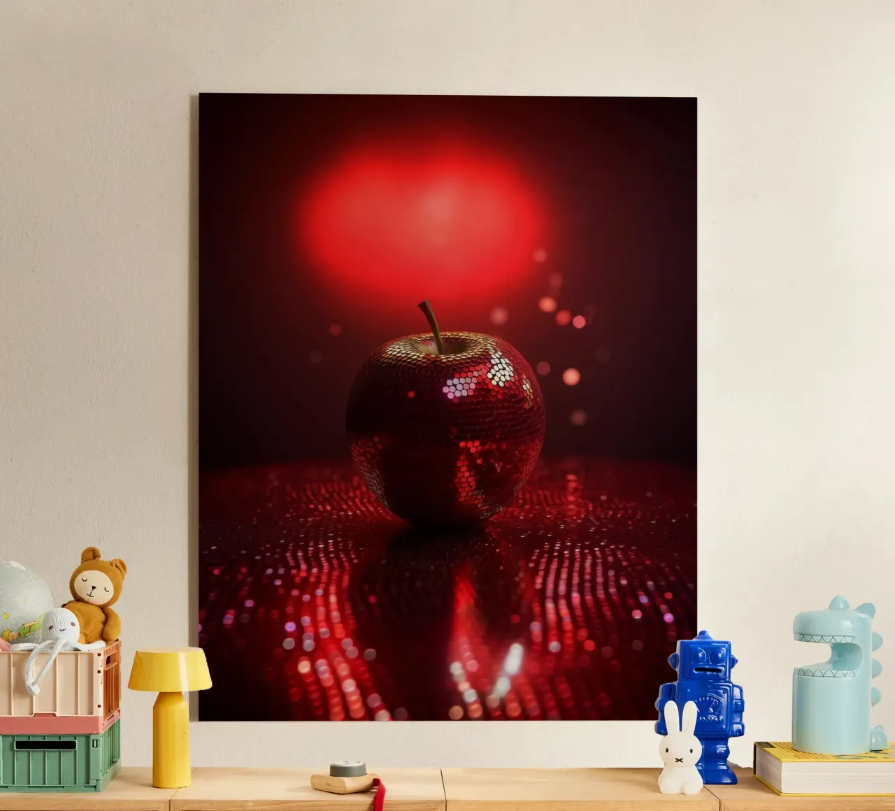 Sparkling Devils Red Hot Disco Night Ball Apple plexiglass da Modern Muse