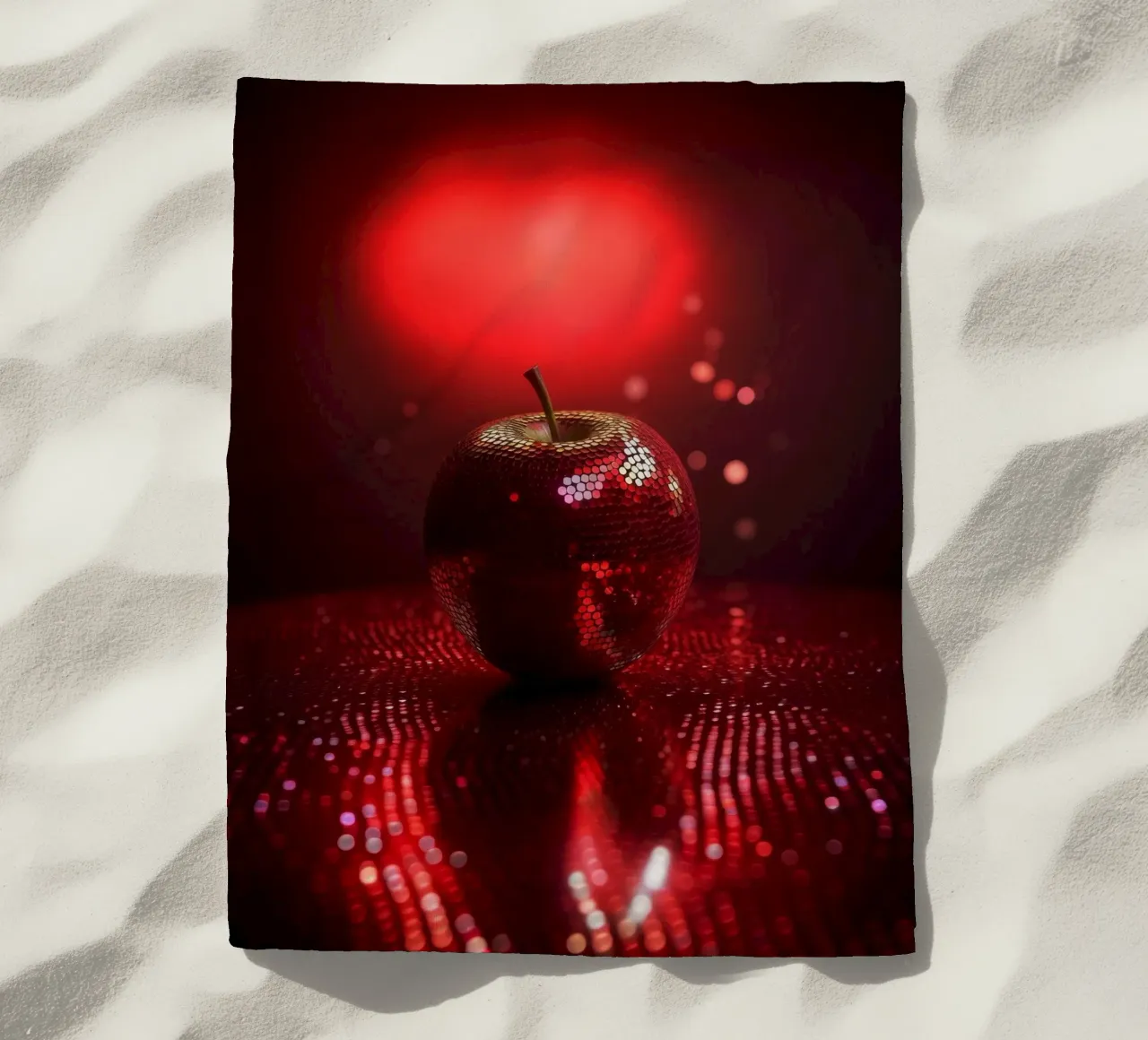 Sparkling Devils Red Hot Disco Night Ball Apple telo mare da Modern Muse