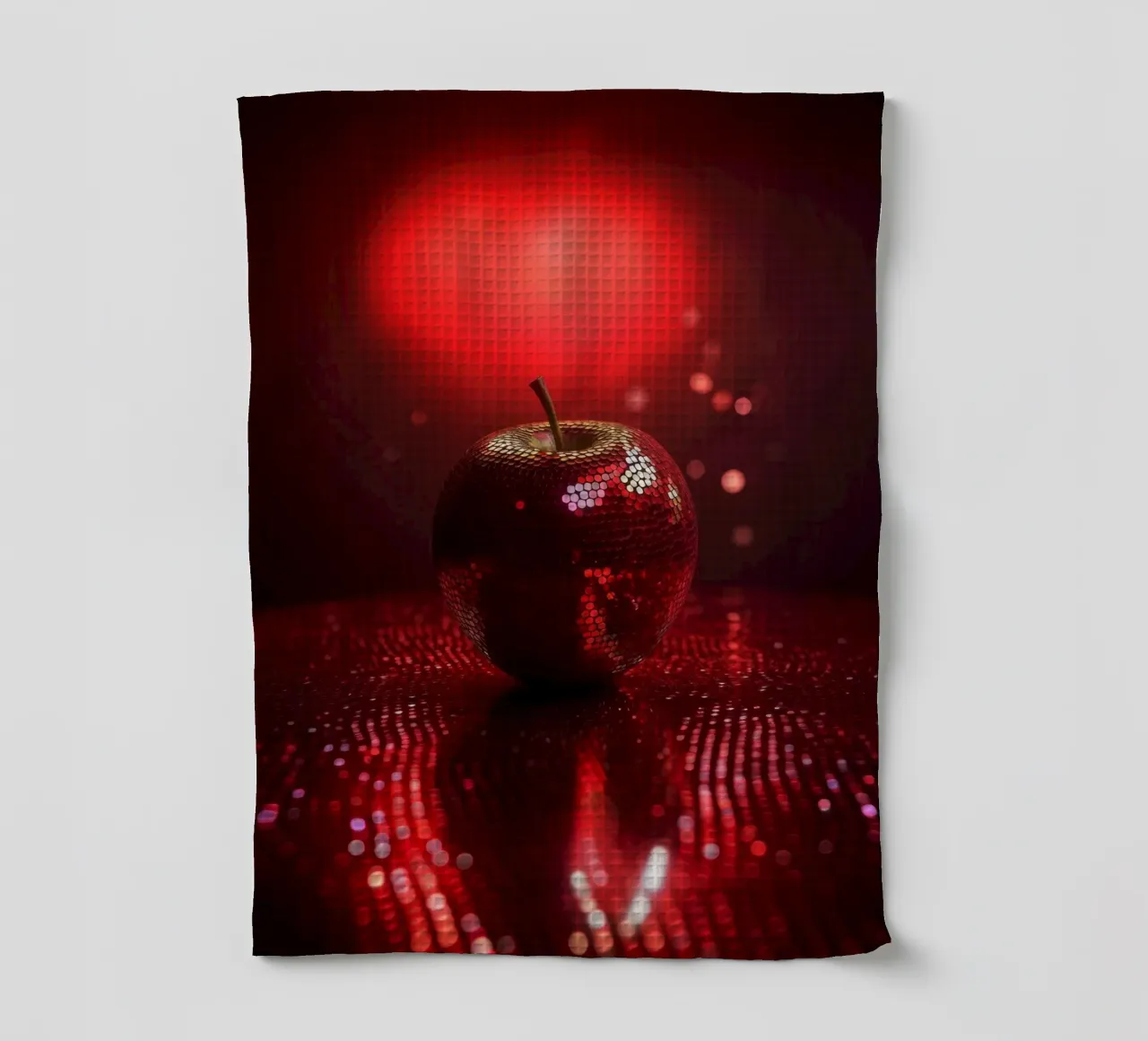 Sparkling Devils Red Hot Disco Night Ball Apple canovaccio da cucina da Modern Muse