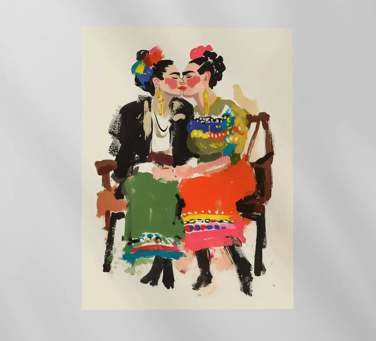 Doppio dipinto di Frida Kahlo pellicola backlit da Carinaprint
