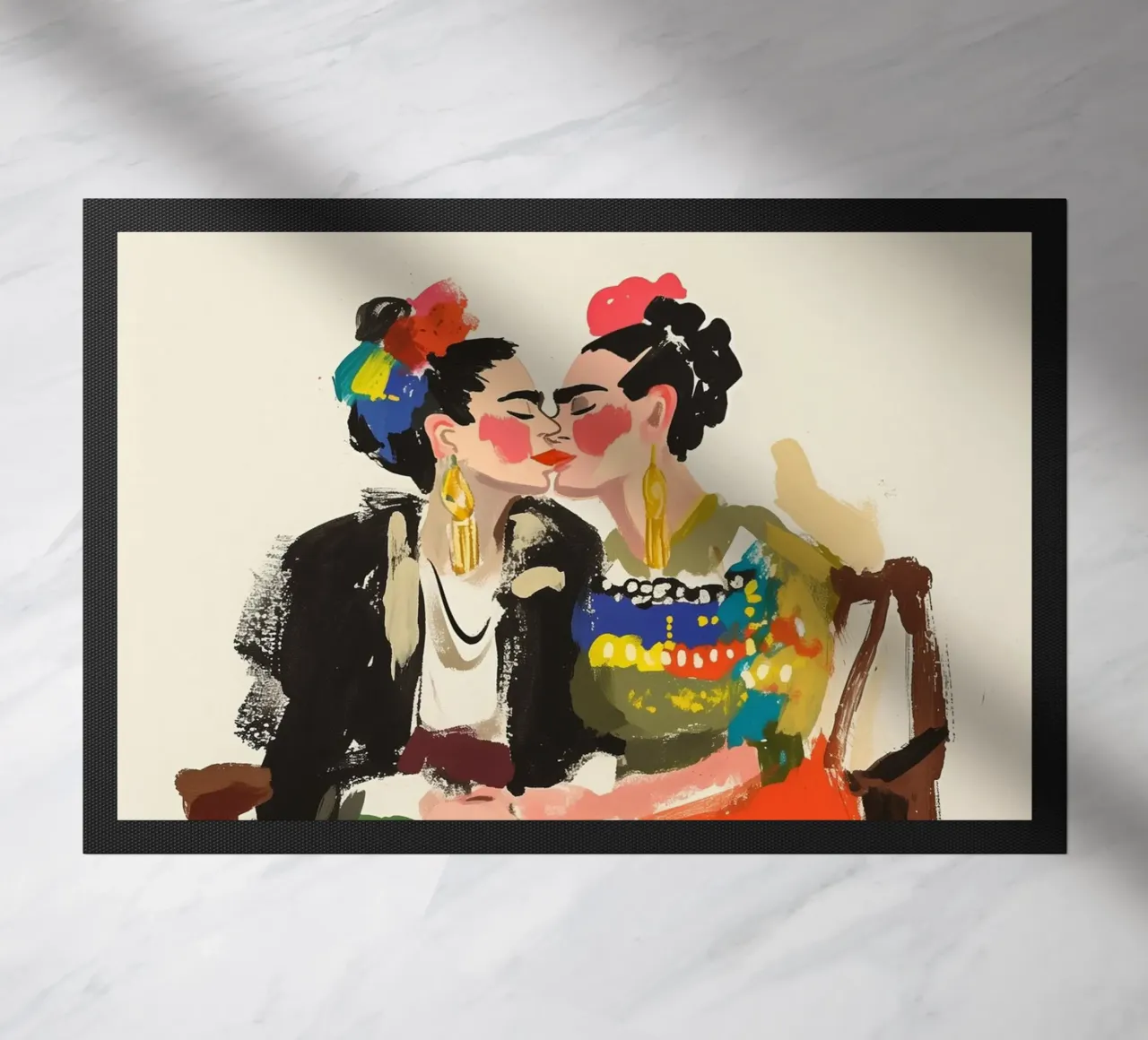 Doppio dipinto di Frida Kahlo zerbino da Carinaprint