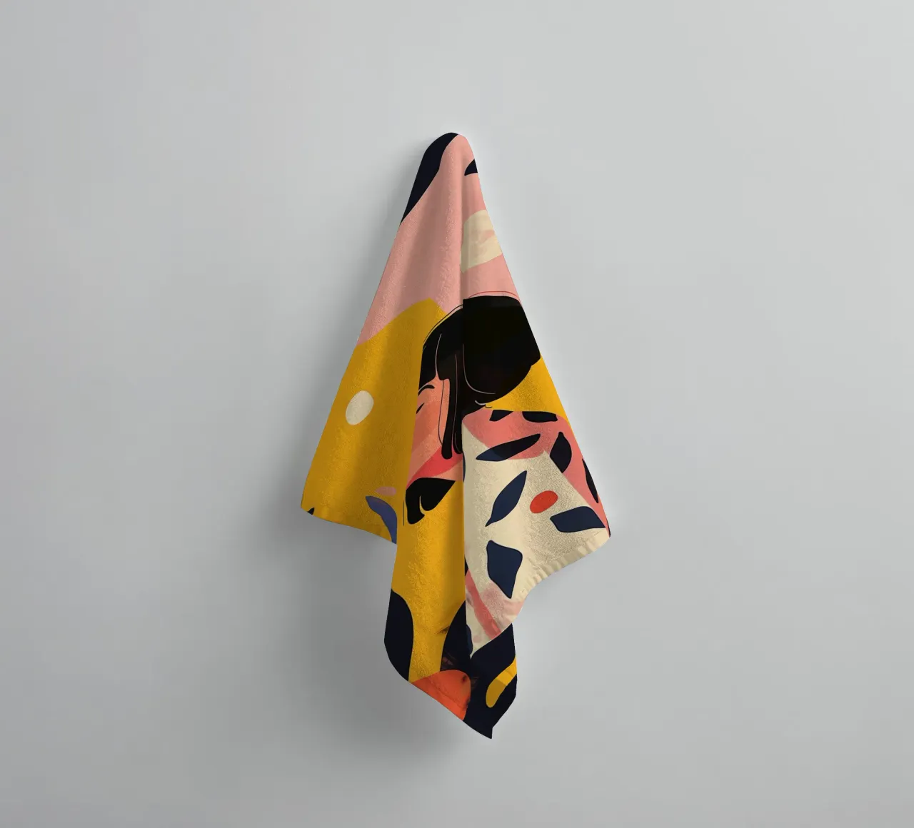 Goedemorgen zon Vrouw in boho stijl badhanddoek van Autofocus