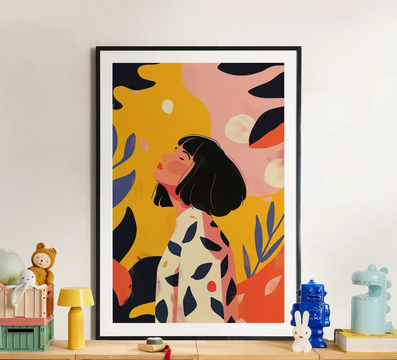 Buenos días sol | Mujer en estilo boho poster con marco de plástico de Autofocus