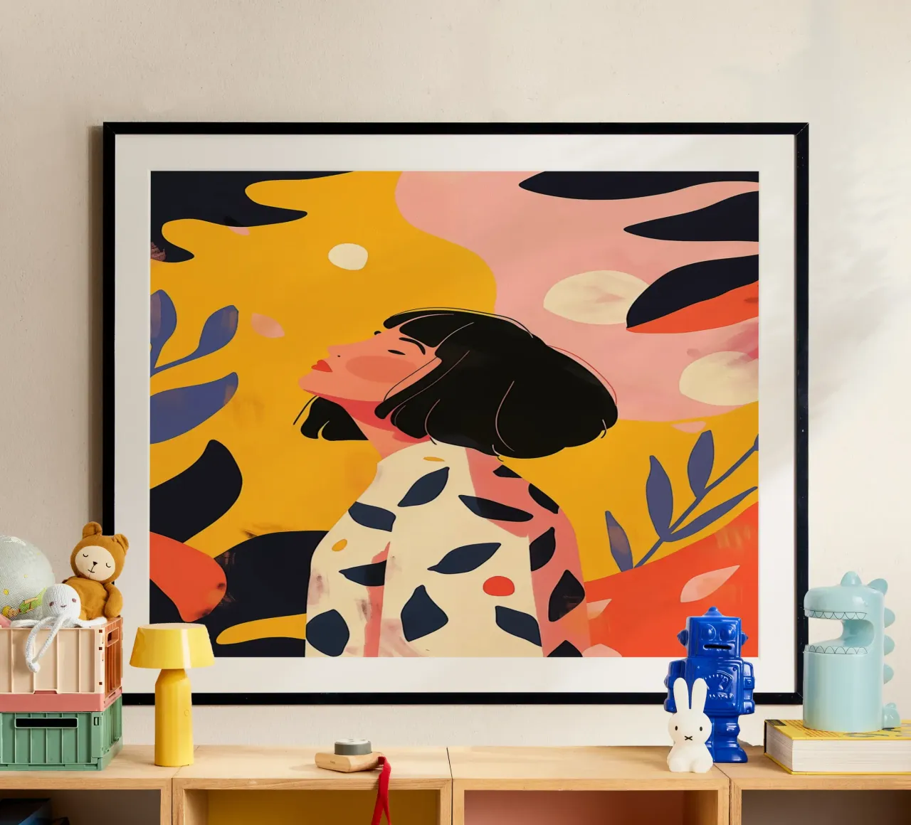 Buenos días sol | Mujer en estilo boho poster con marco de plástico de Autofocus