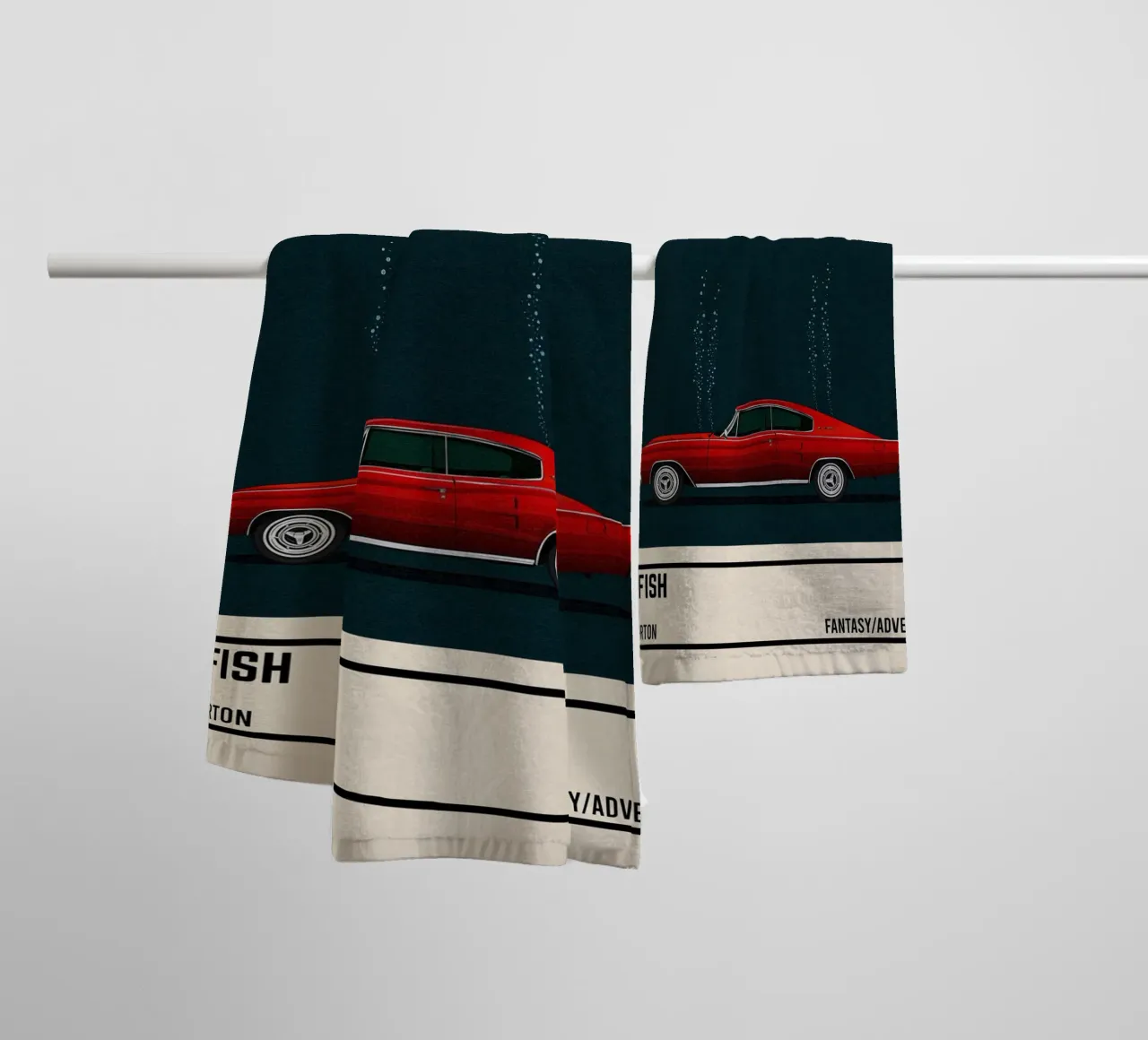 Big Fish car movie asciugamano da bagno da TheArtstudio