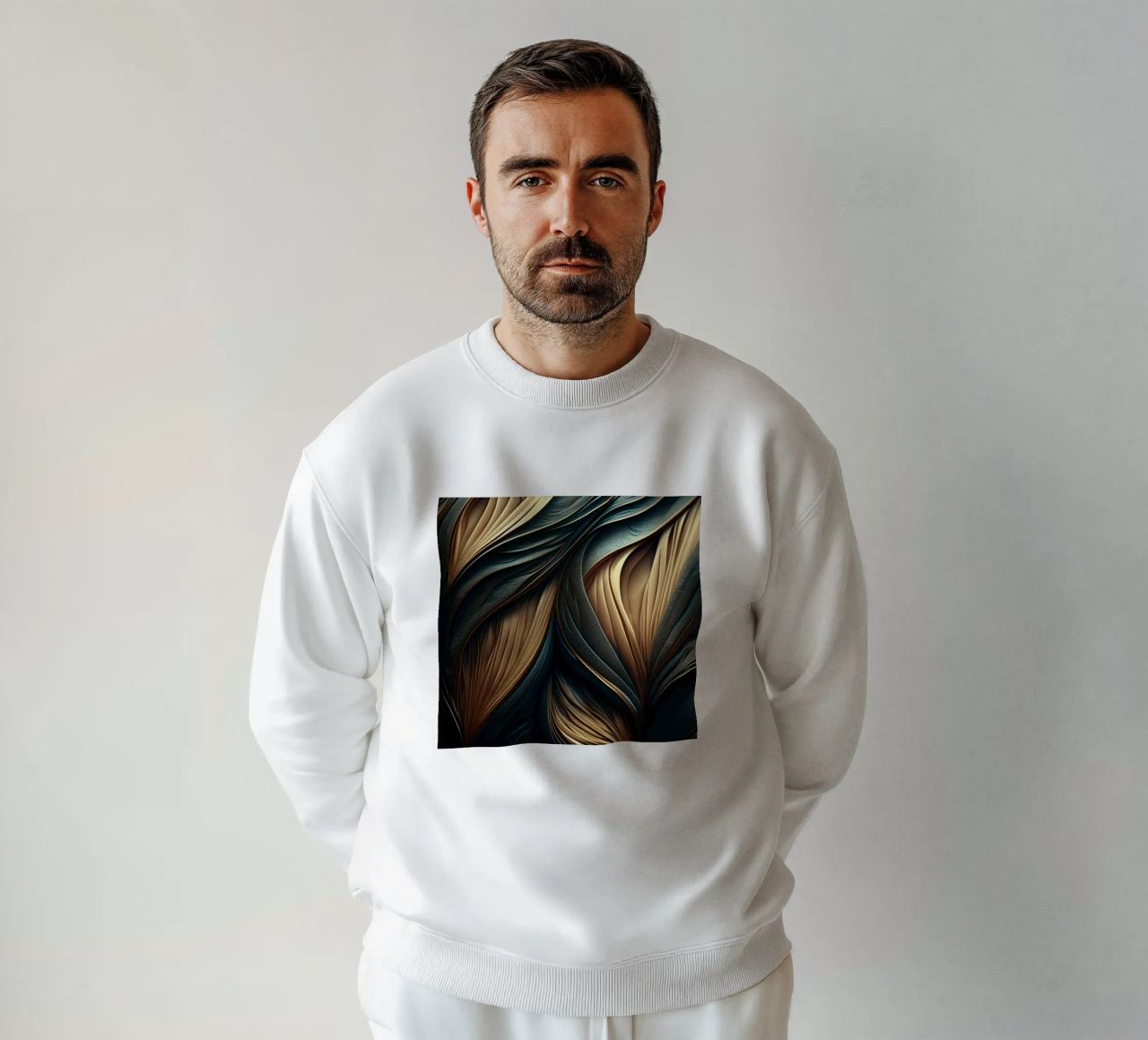 Abstract Modern Luxury Feather Shapes Texture sweatshirt by Modern Muse