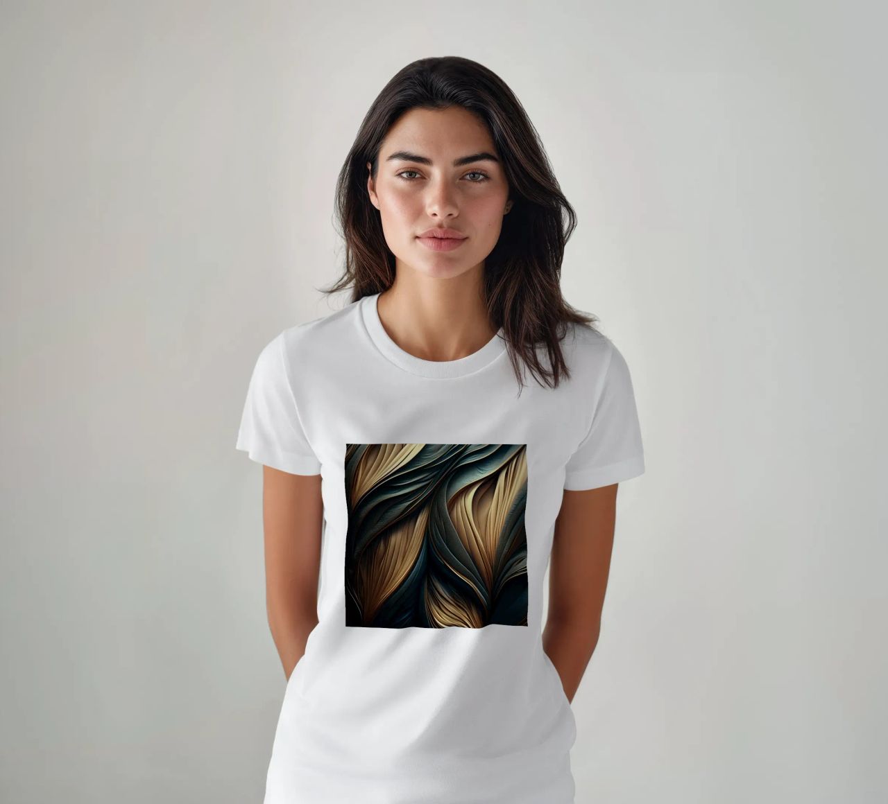 Abstract Modern Luxury Feather Shapes Texture t-shirt by Modern Muse