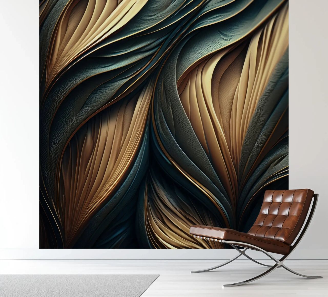 Abstract Modern Luxury Feather Shapes Texture photo wallpaper by Modern Muse