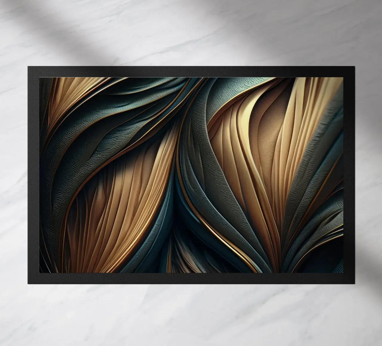 Astratto moderno lusso piuma forme texture zerbino da Modern Muse