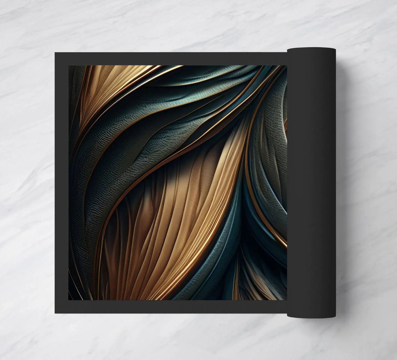 Abstract Modern Luxury Feather Shapes Texture doormat by Modern Muse
