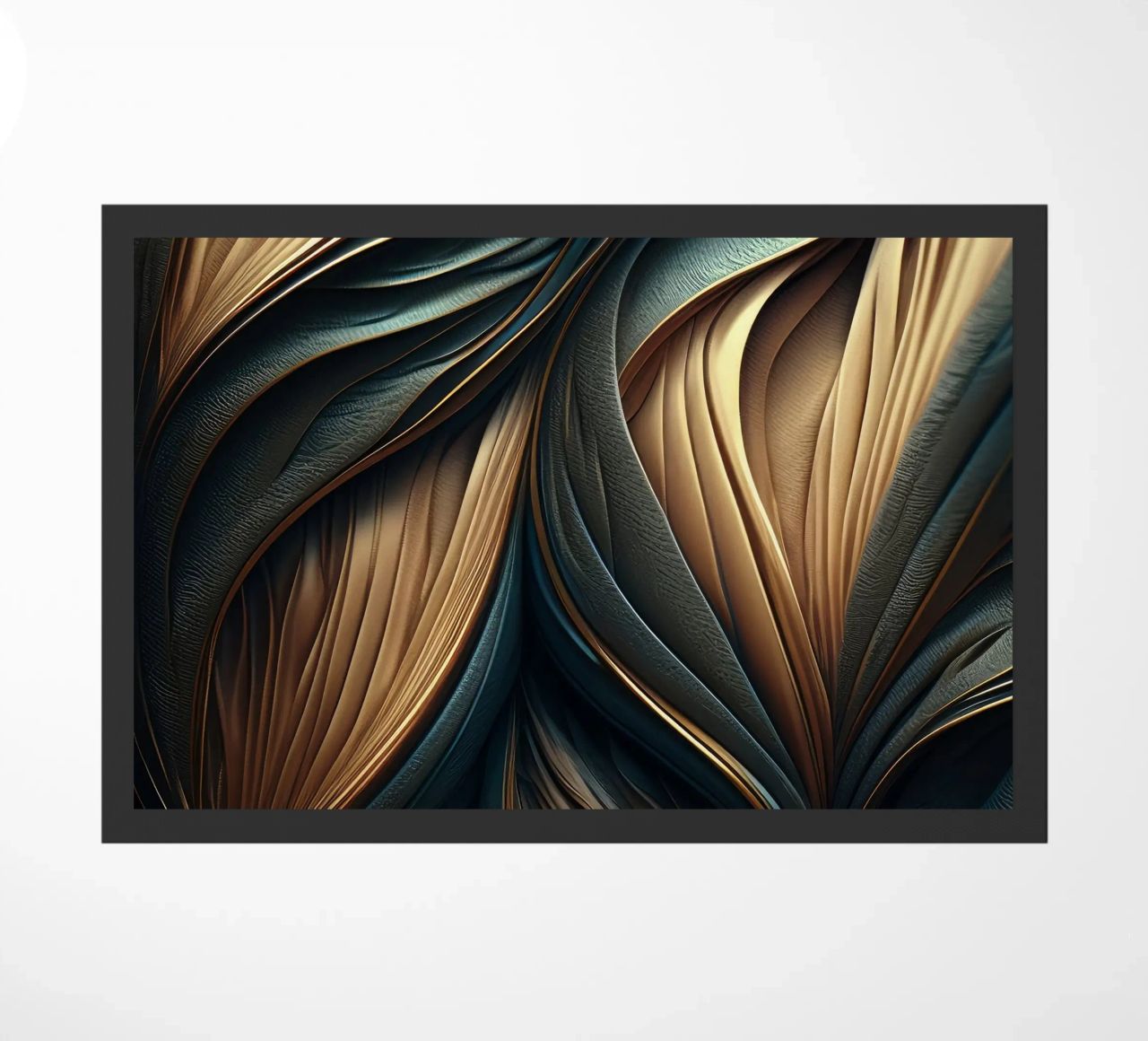 Abstract Modern Luxury Feather Shapes Texture doormat by Modern Muse