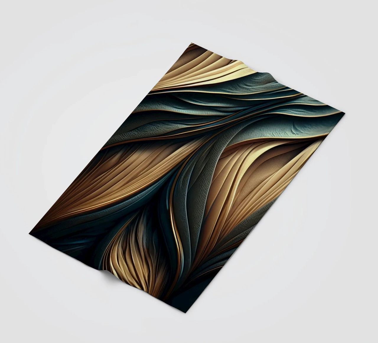 Abstract Modern Luxury Feather Shapes Texture fleece blanket by Modern Muse