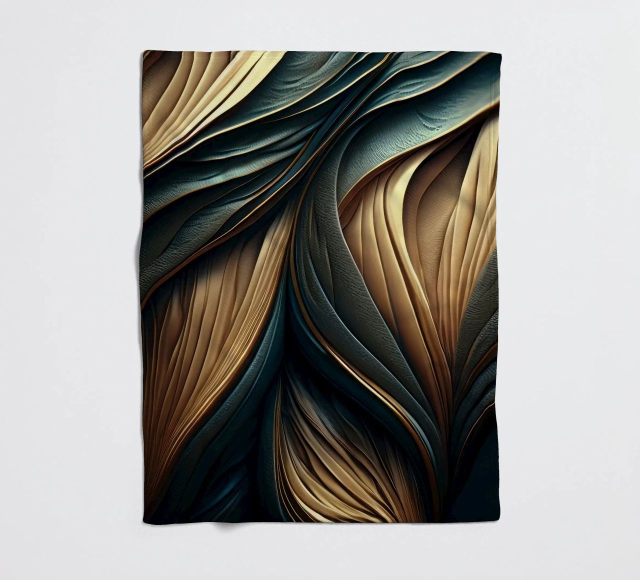 Abstract Modern Luxury Feather Shapes Texture fleece blanket by Modern Muse