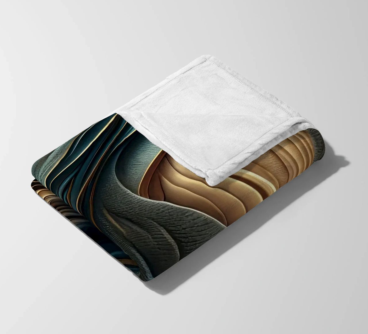 Abstract Modern Luxury Feather Shapes Texture fleece blanket by Modern Muse