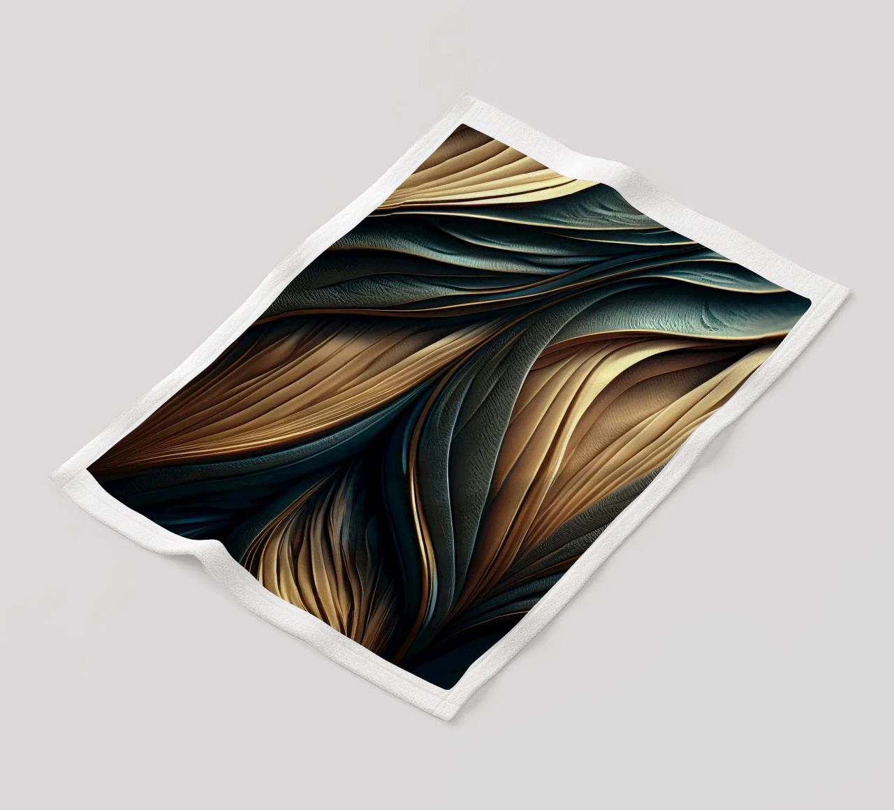 Abstract Modern Luxury Feather Shapes Texture fleece blanket by Modern Muse