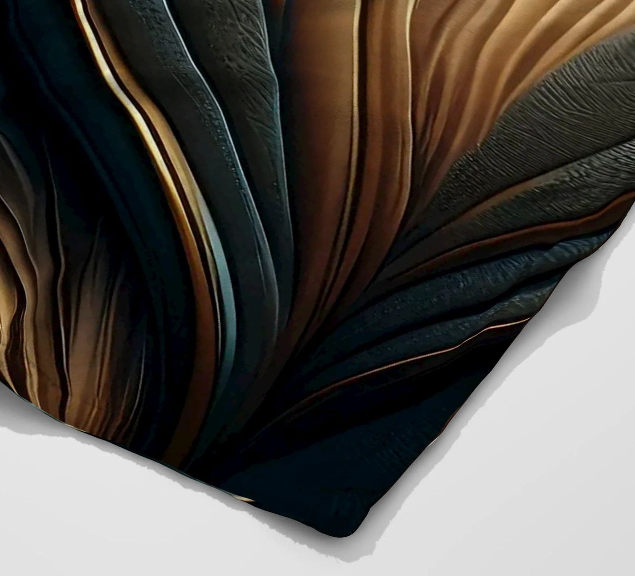 Abstract Modern Luxury Feather Shapes Texture fleece blanket by Modern Muse