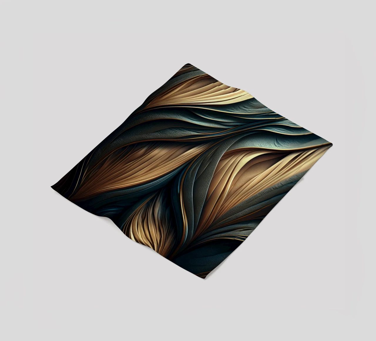 Abstract Modern Luxury Feather Shapes Texture fleece blanket by Modern Muse