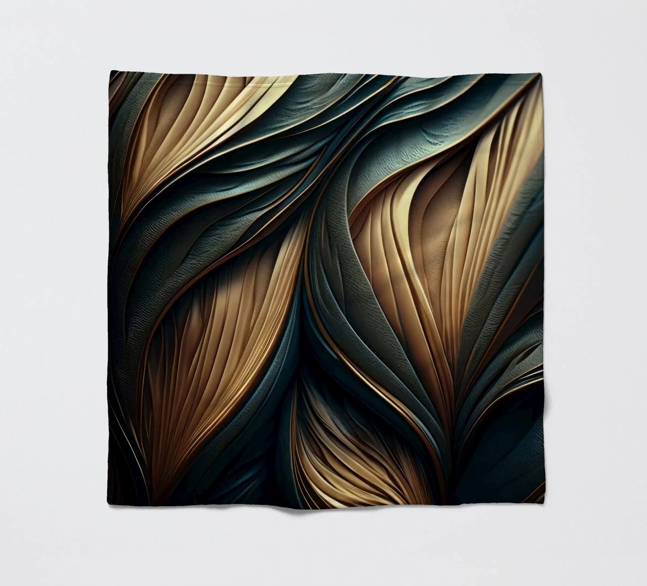 Abstract Modern Luxury Feather Shapes Texture fleece blanket by Modern Muse