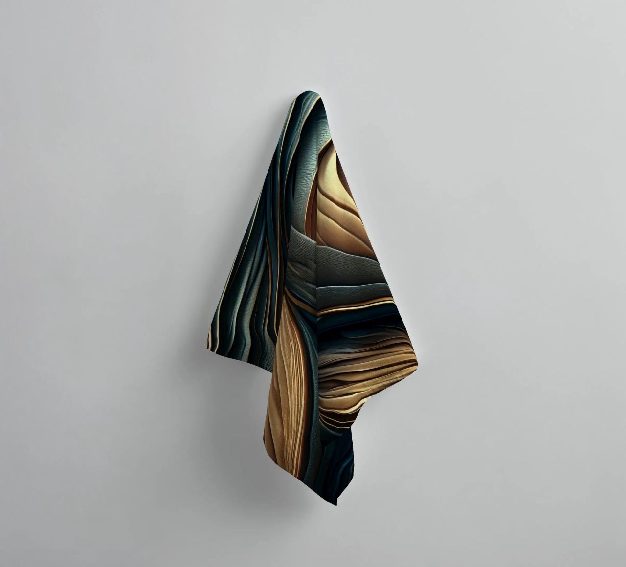 Abstract Modern Luxury Feather Shapes Texture towel by Modern Muse