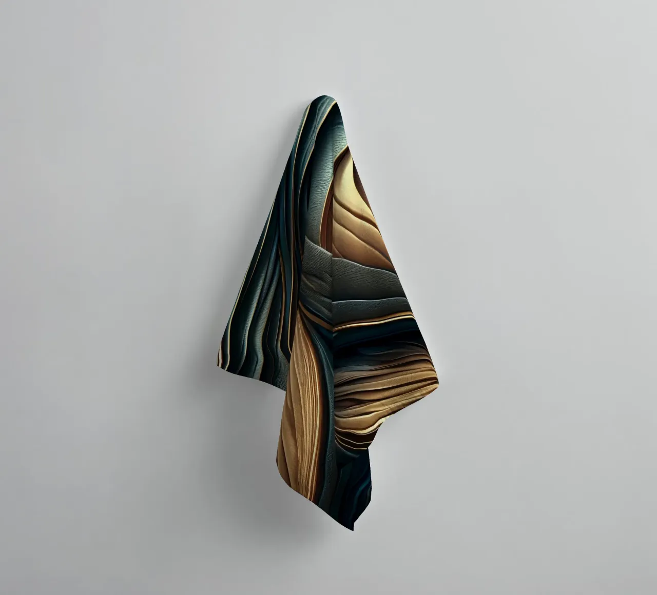 Abstracte moderne luxe veer vormen textuur badhanddoek van Modern Muse