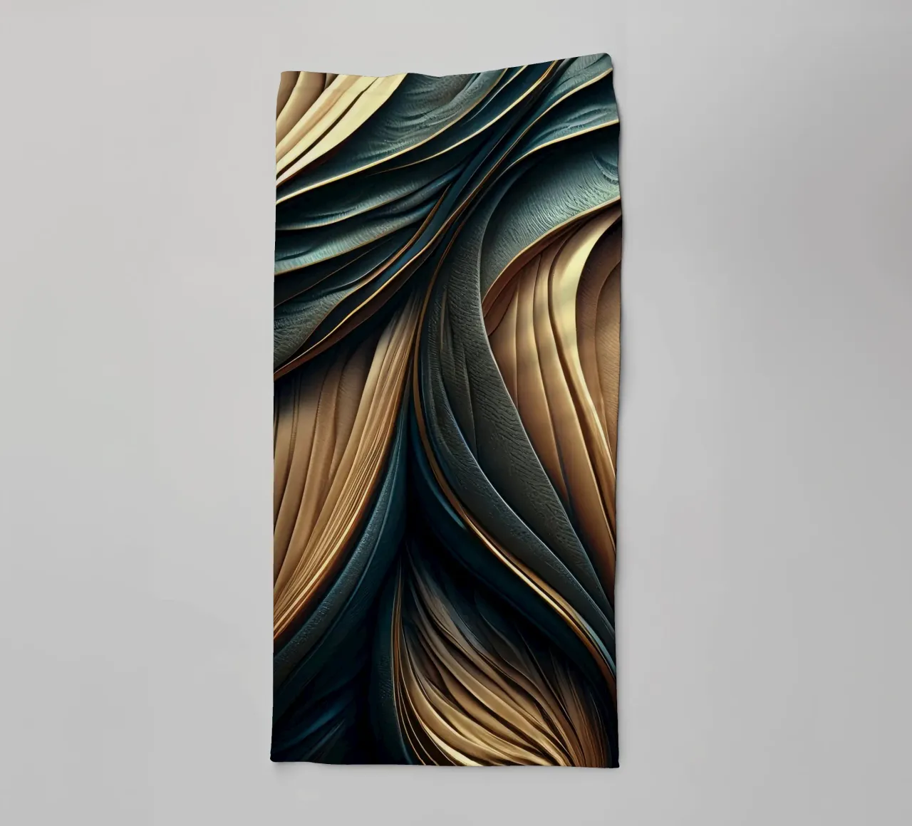 Abstracte moderne luxe veer vormen textuur badhanddoek van Modern Muse