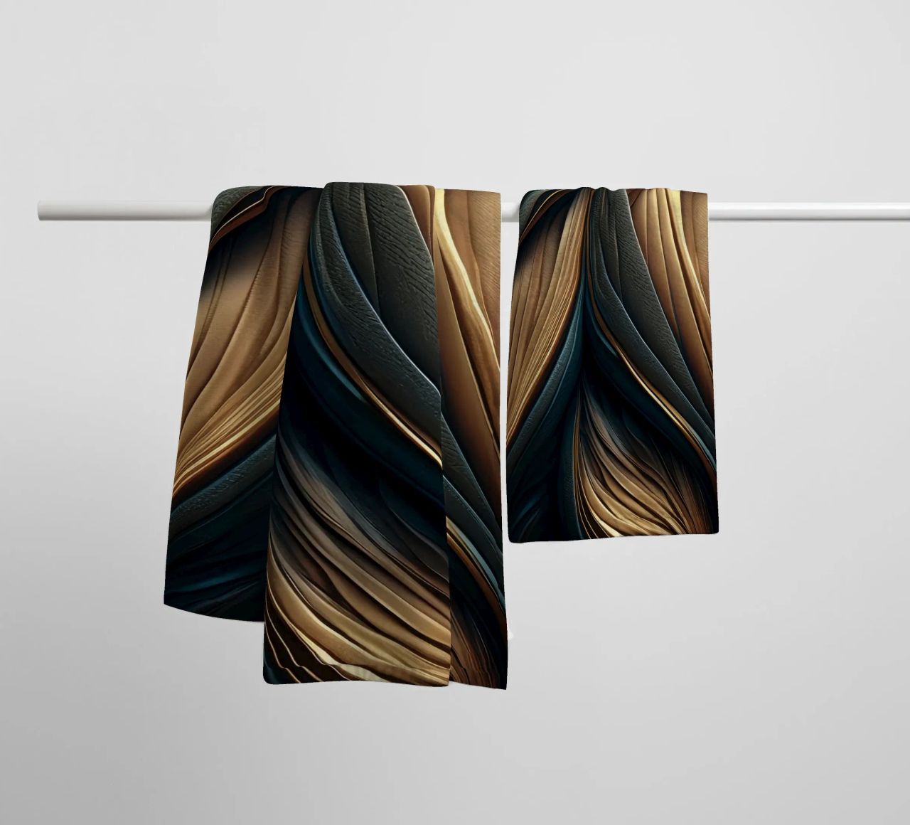 Abstract Modern Luxury Feather Shapes Texture towel by Modern Muse