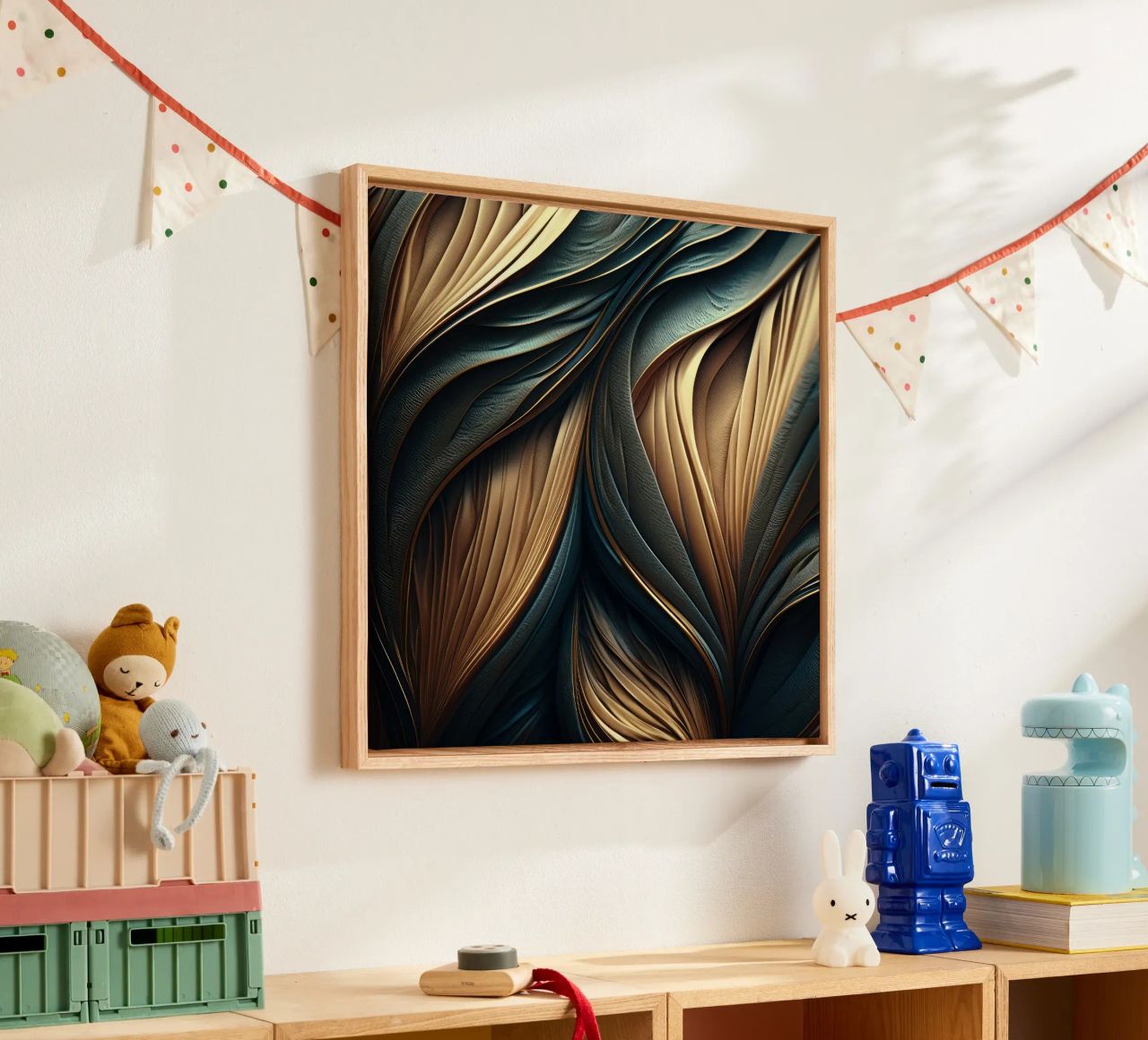 Abstract Modern Luxury Feather Shapes Texture canvas by Modern Muse