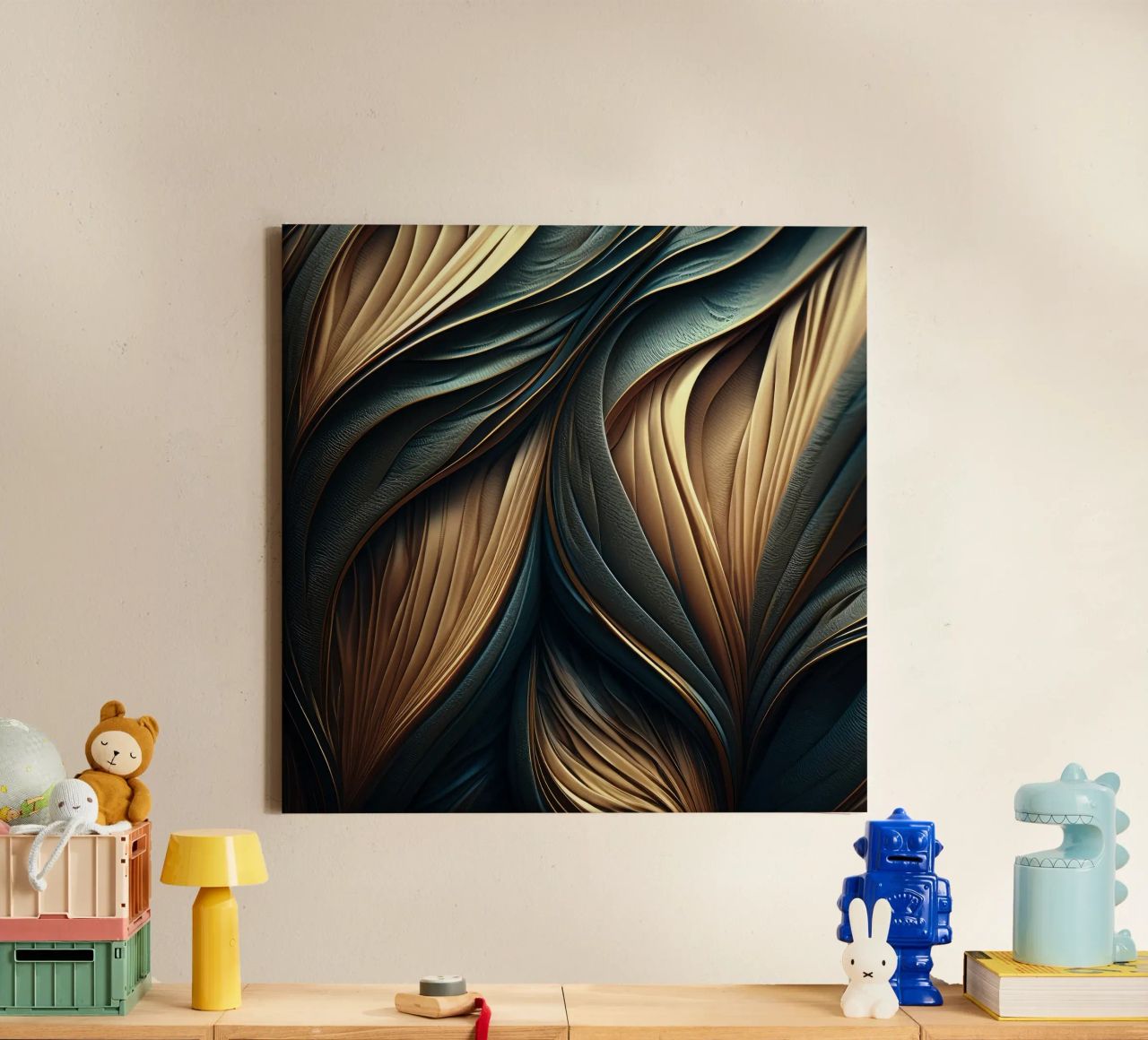 Abstract Modern Luxury Feather Shapes Texture canvas by Modern Muse