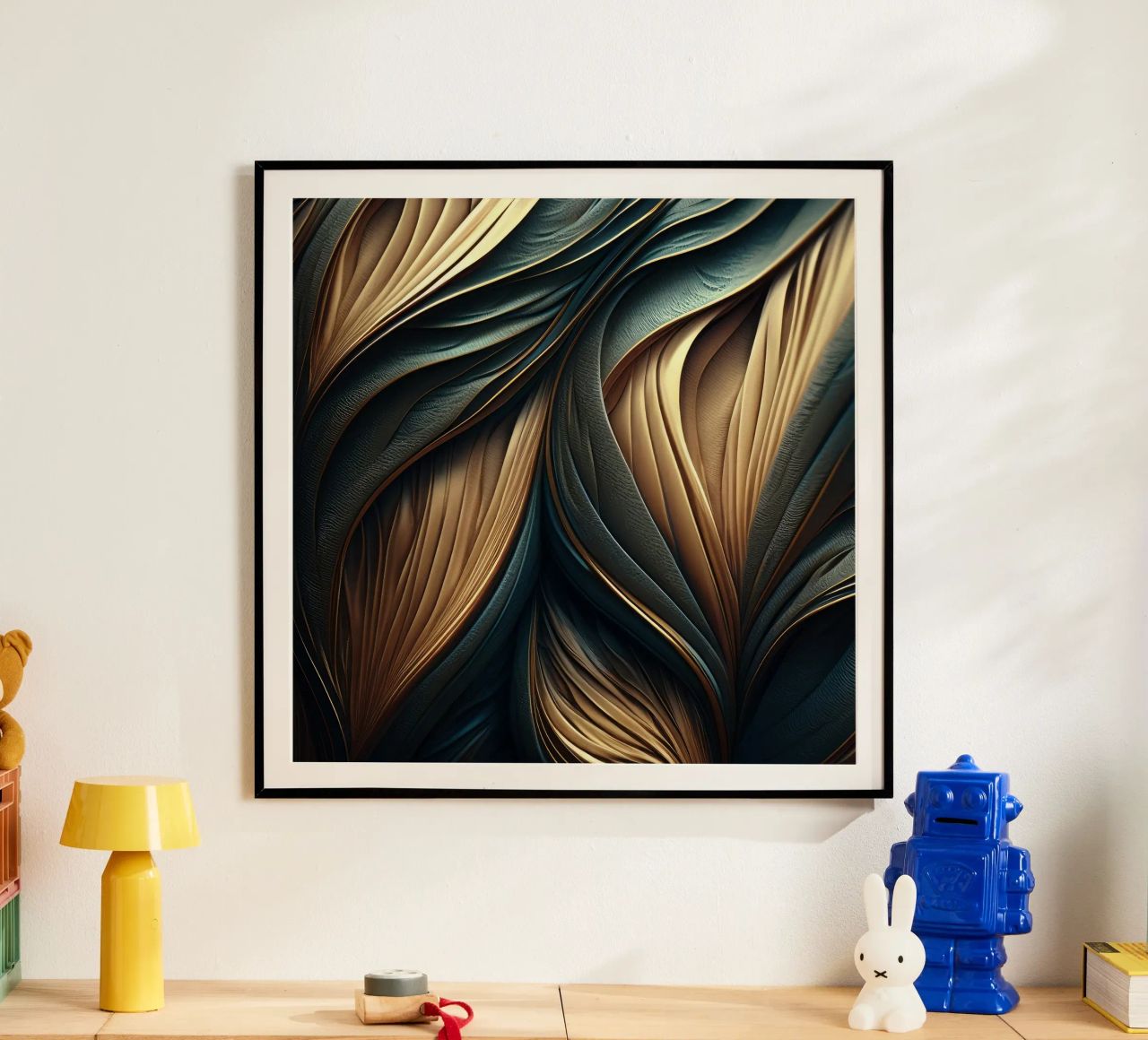 Abstract Modern Luxury Feather Shapes Texture poster by Modern Muse