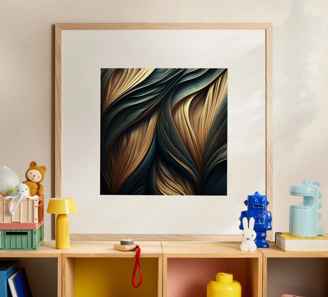 Abstract Modern Luxury Feather Shapes Texture poster by Modern Muse