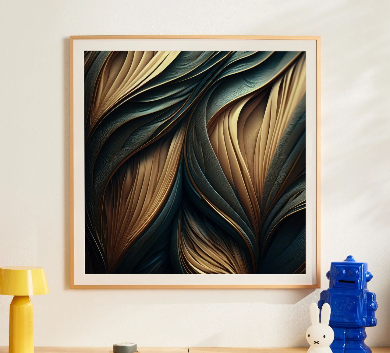 Abstract Modern Luxury Feather Shapes Texture poster by Modern Muse