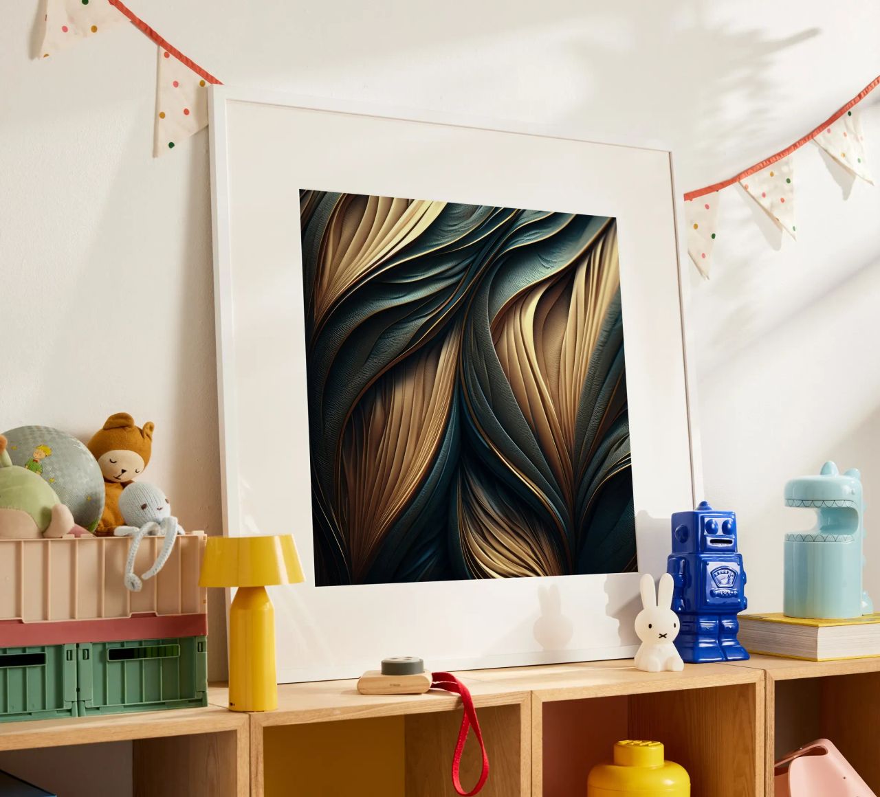 Abstract Modern Luxury Feather Shapes Texture poster by Modern Muse