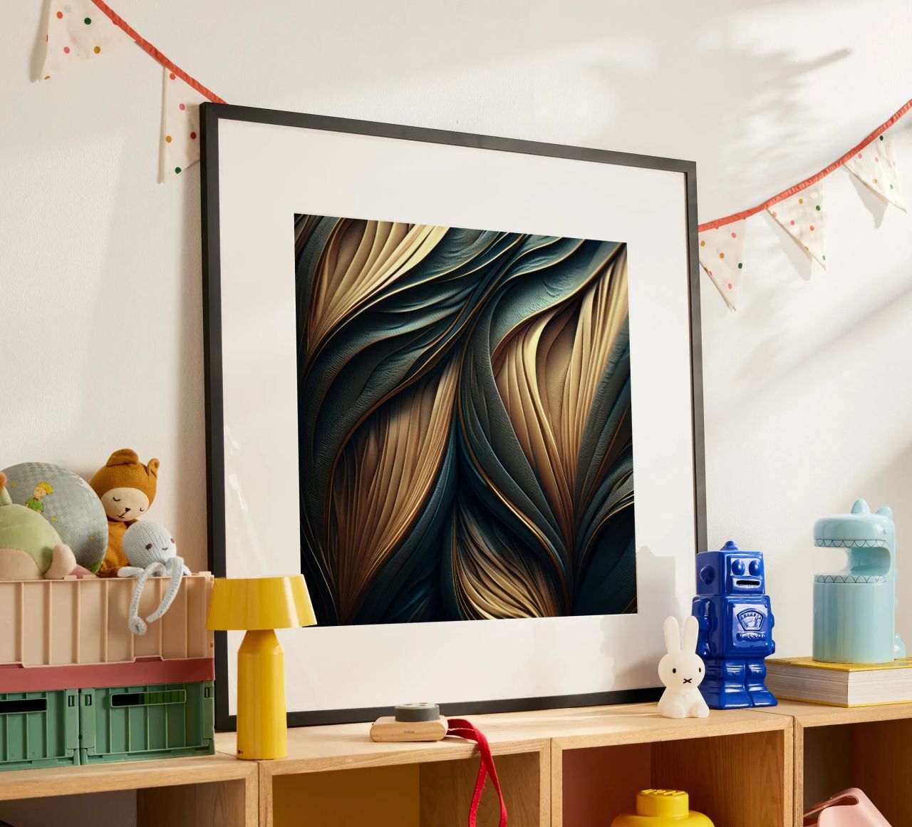 Abstract Modern Luxury Feather Shapes Texture poster by Modern Muse