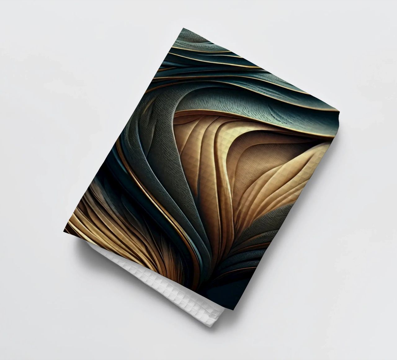 Abstract Modern Luxury Feather Shapes Texture tea towel by Modern Muse