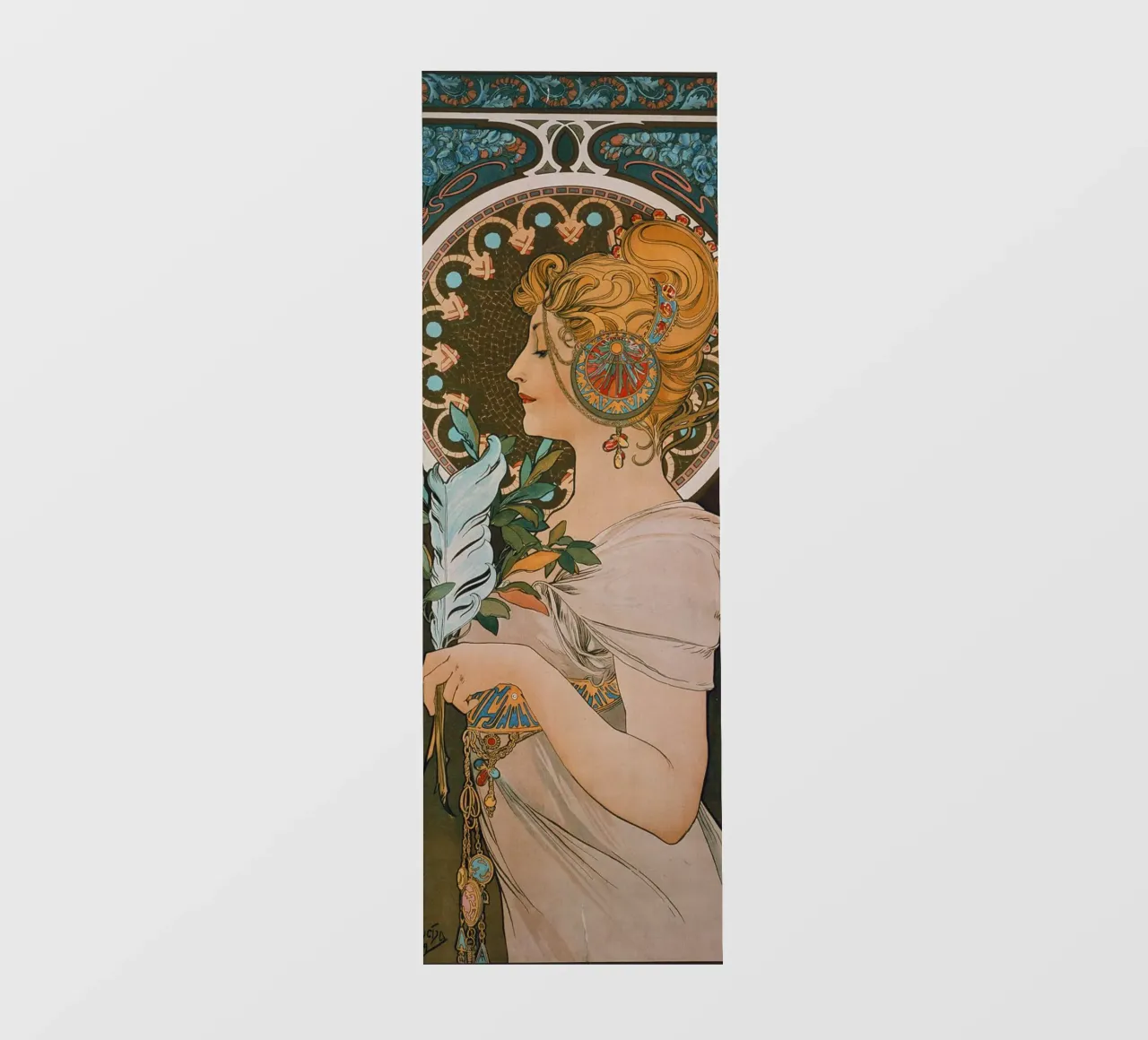 Alfons Mucha - Piuma telo in pvc da ARTOTHEK