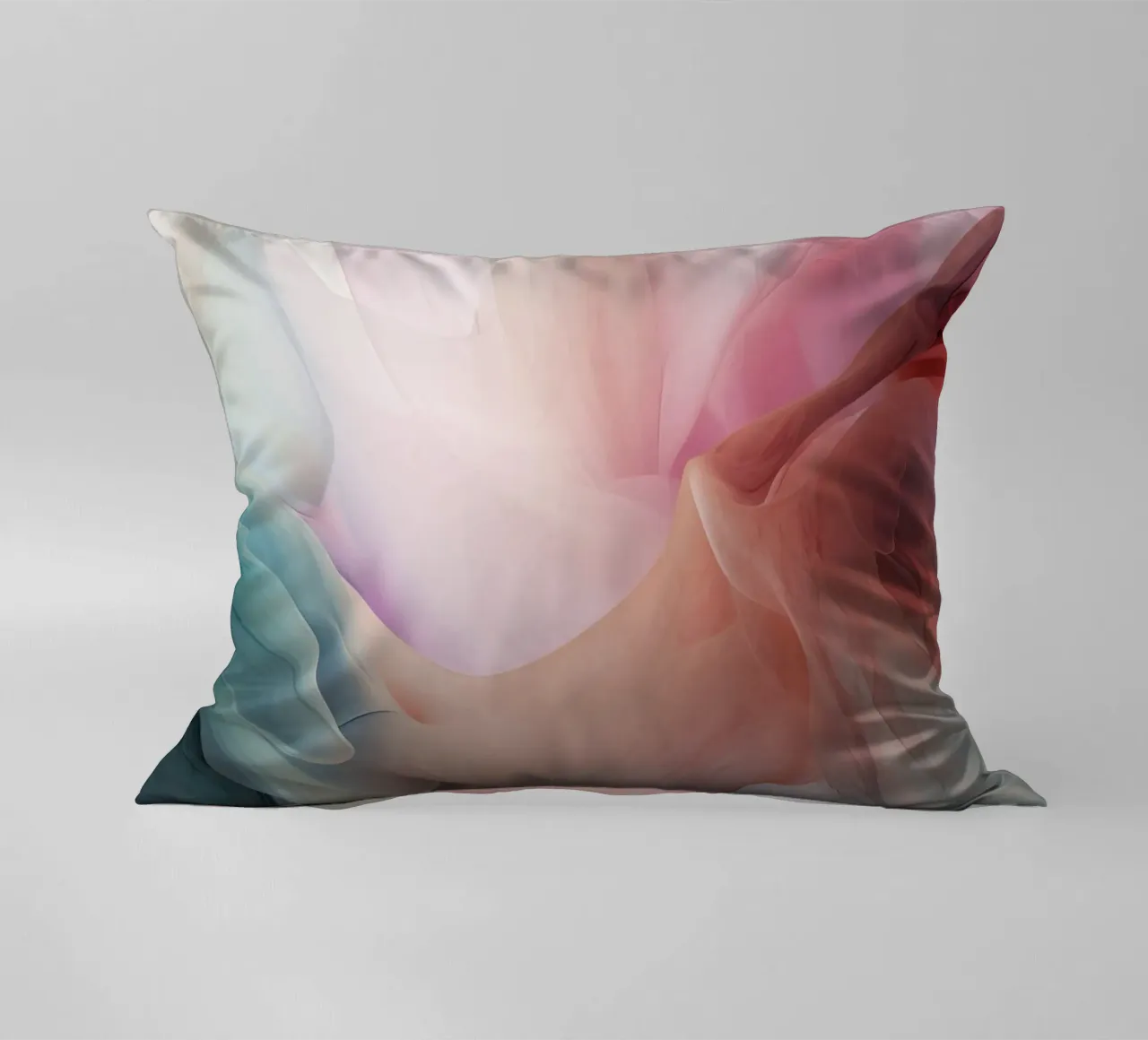 Nuvole pastello e arcobaleno colore pastello gradiente cuscino da Modern Muse