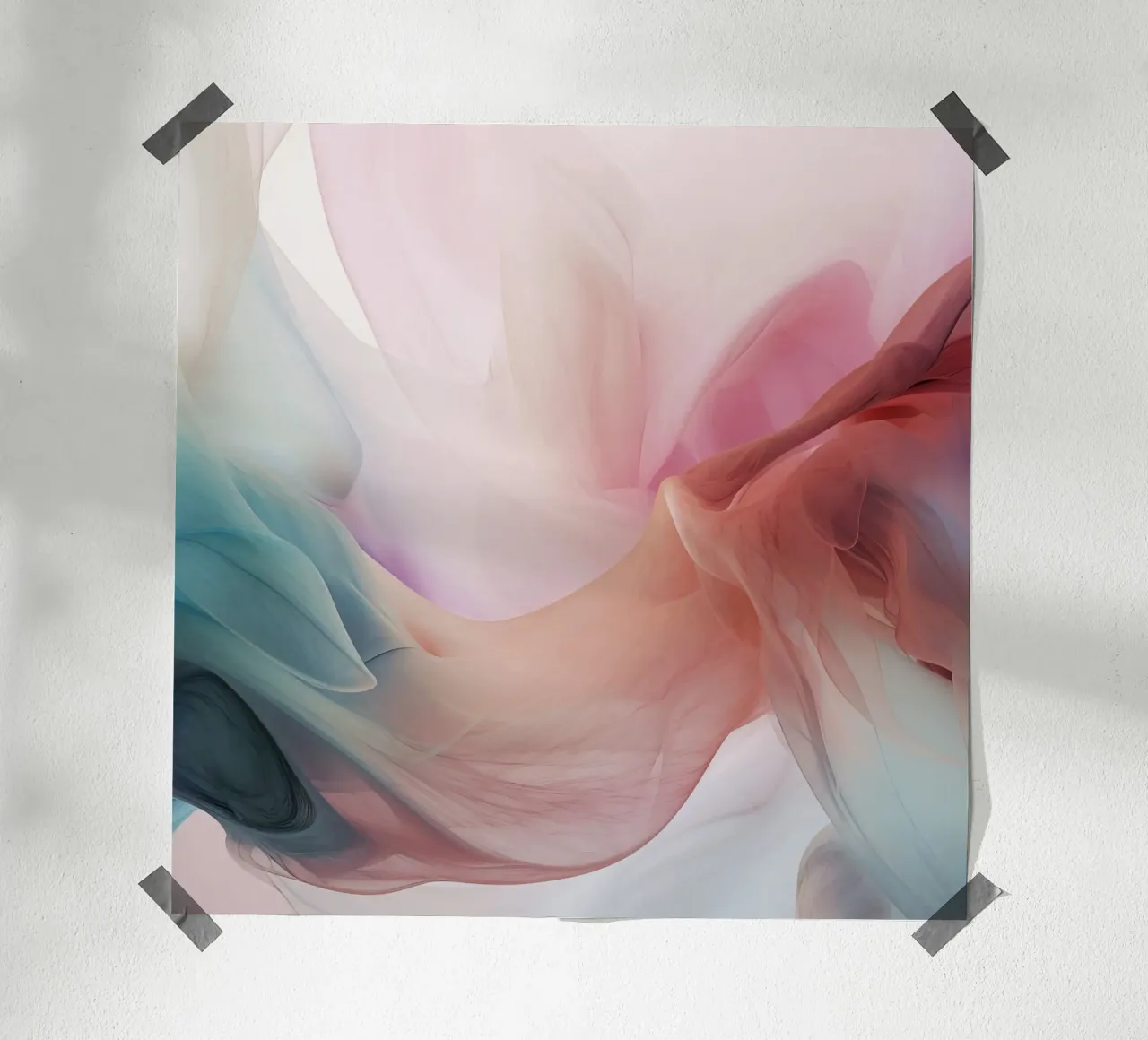 Nuvole pastello e arcobaleno colore pastello gradiente carta hahnemühle da Modern Muse